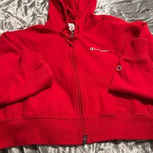 Champion women’s Bold Red Zip-Up Hoodie